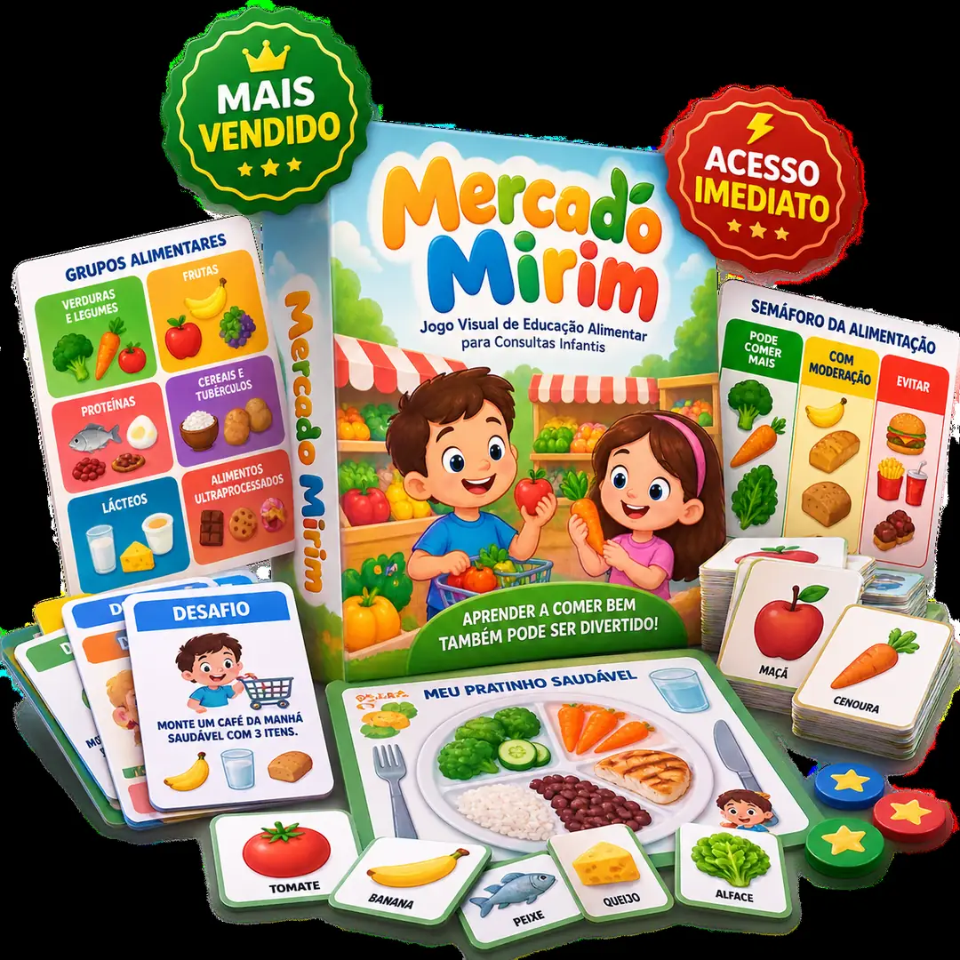 Mercado Mirim — Kit Lúdico de Educação Alimentar para Crianças